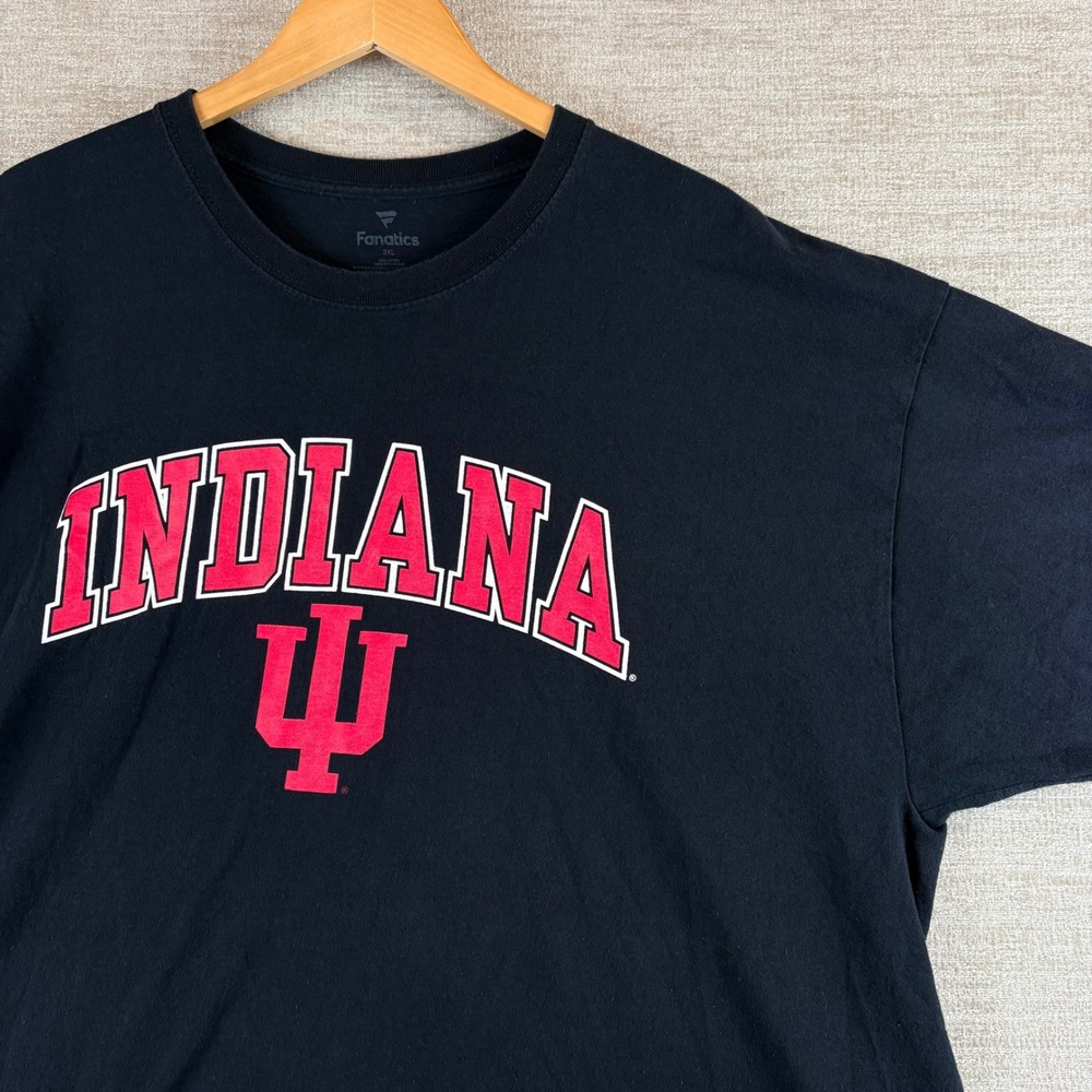 Indiana T-Shirt Mens 3XL Black Graphic NCAA Basketball Football EUC Collegiate